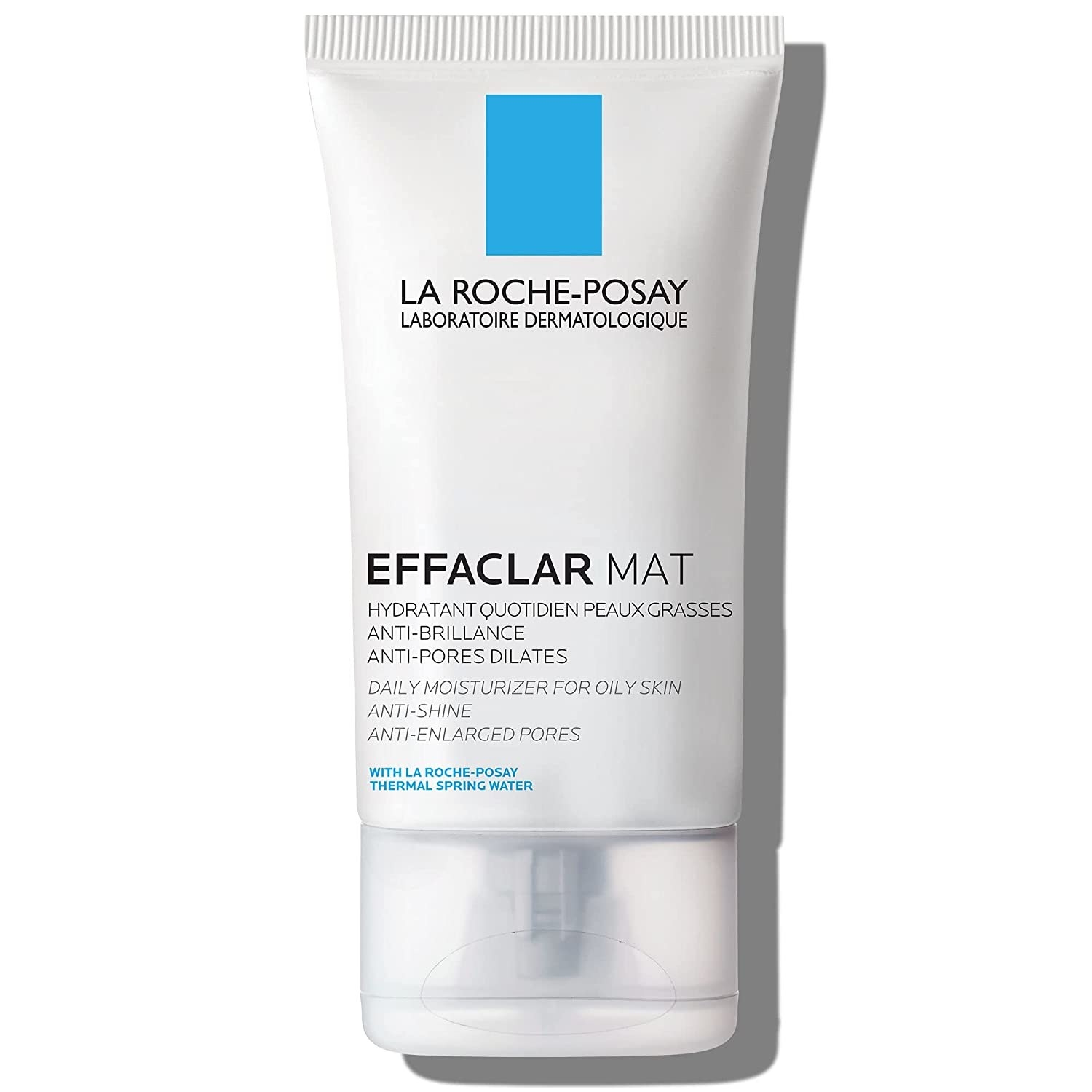 A tube of La Roche-Posay Effaclar Mat Oil-Free Mattifying Moisturizer.