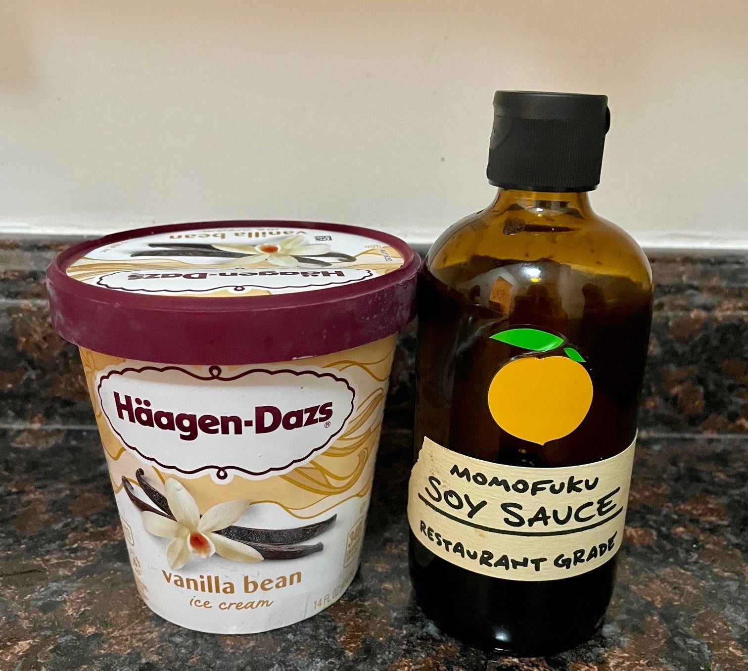Ice cream and soy sauce