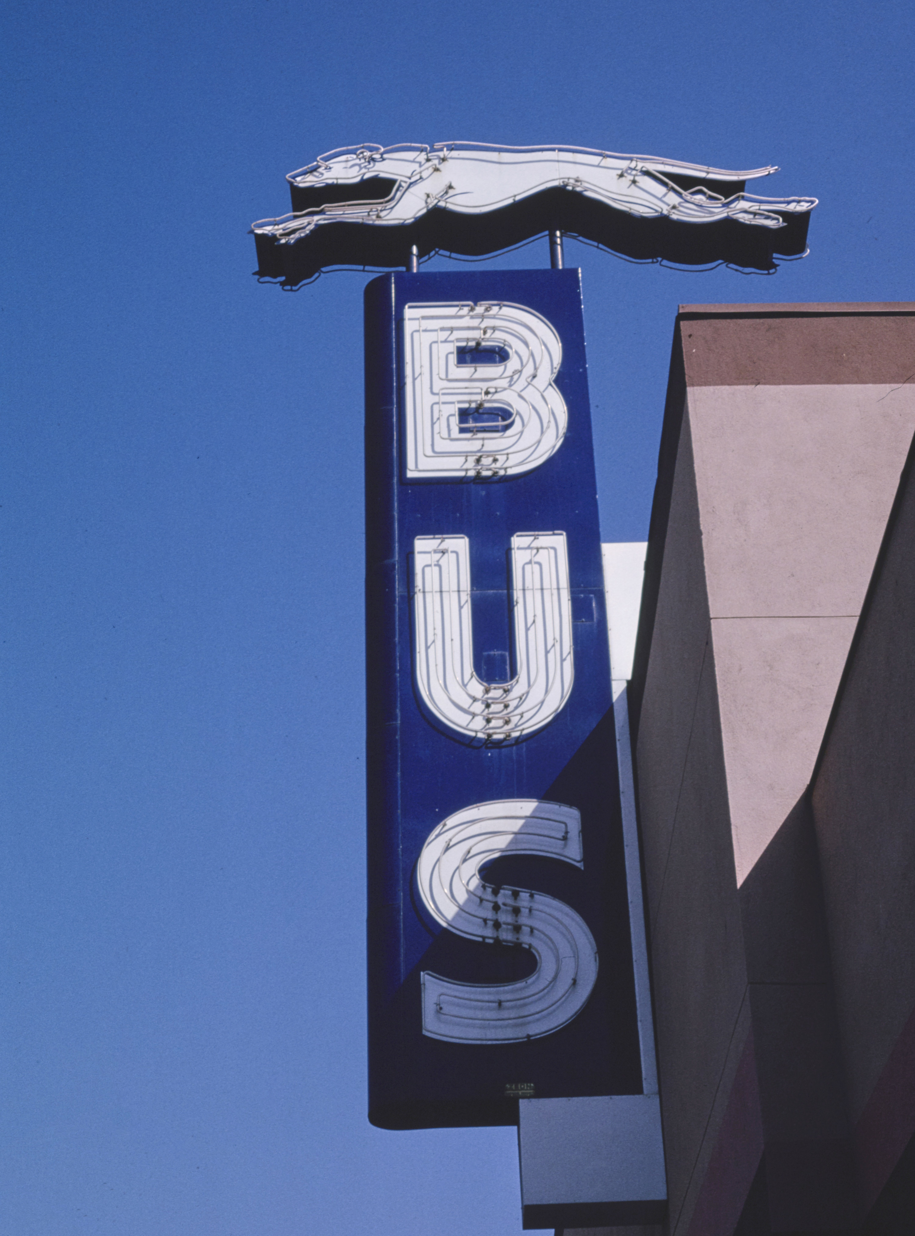 greyhound bus sign