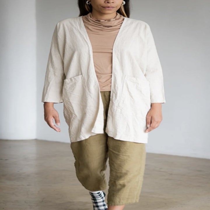 3540137 White Open Jacket
