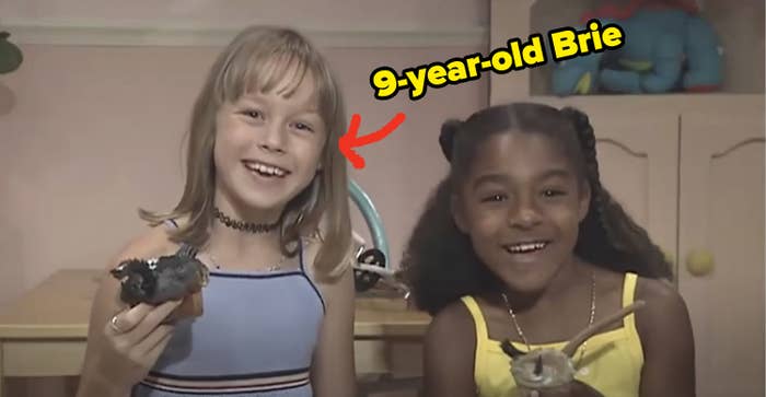 arrow pointing to nine year old Brie