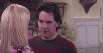 Pheobe and Mike hug in &quot;Friends&quot;
