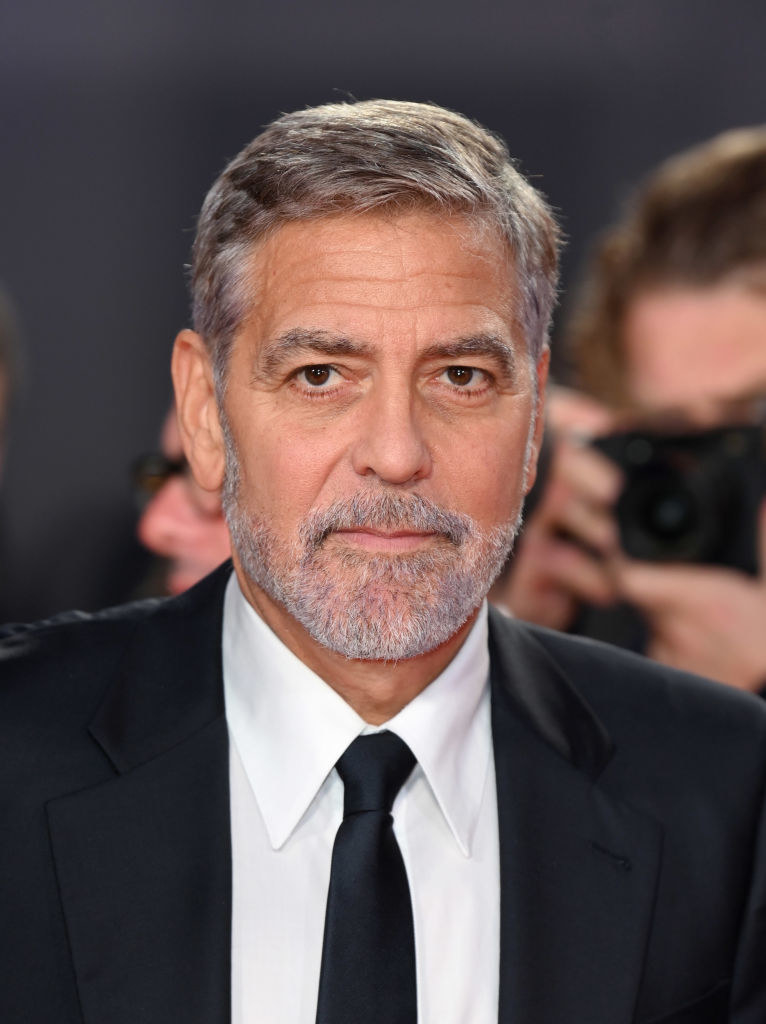 A closeup of George Clooney