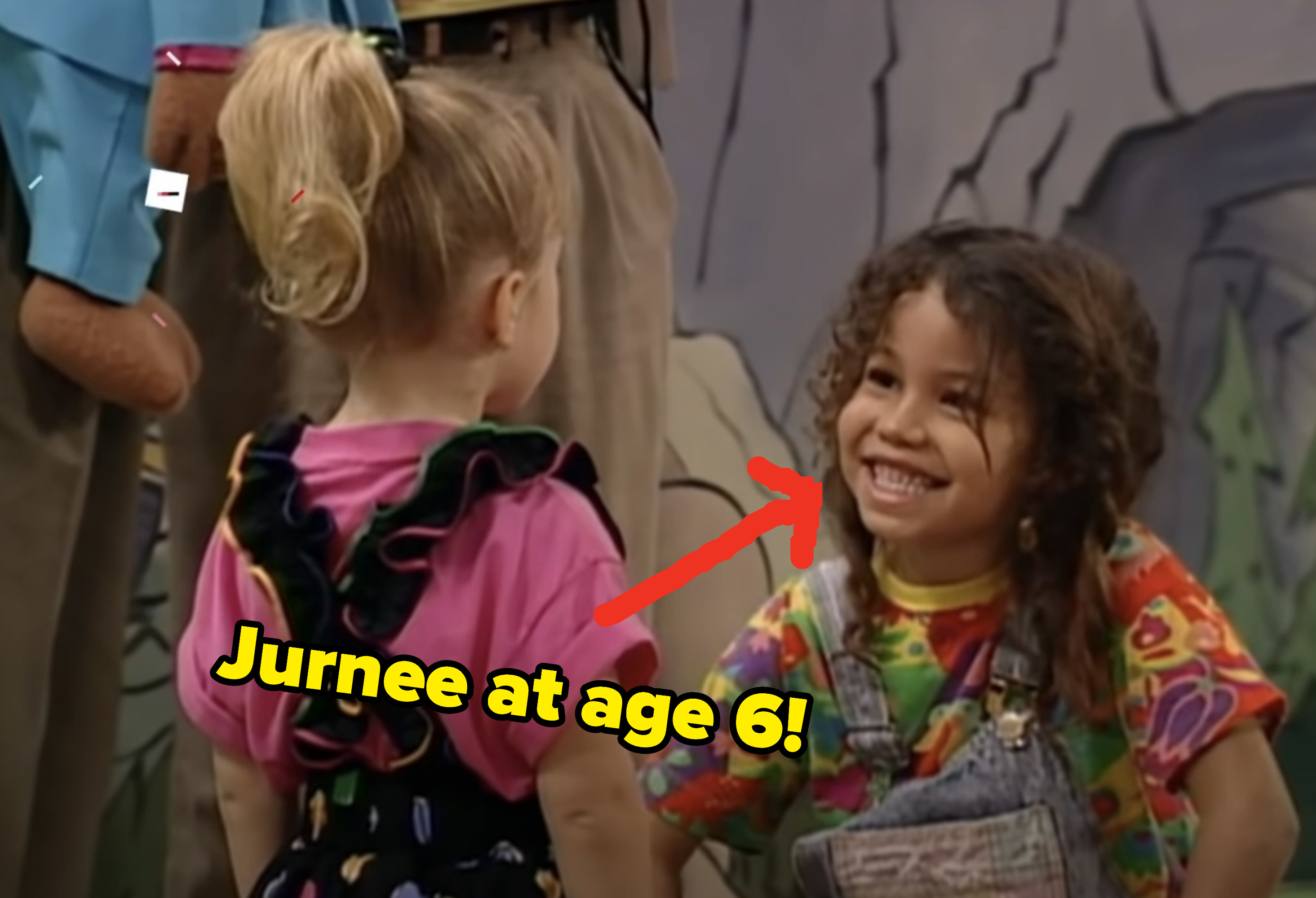 young Jurnee talking to Michelle on Full House