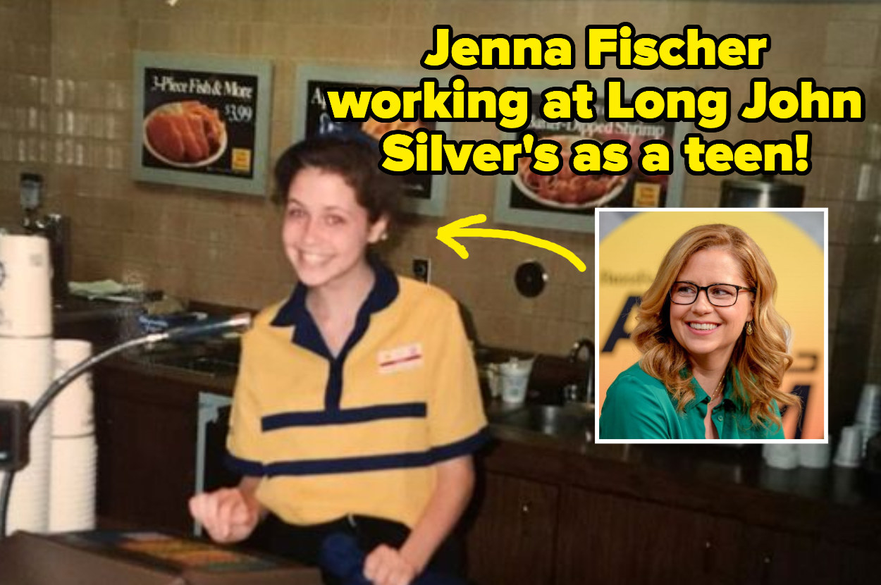 Jenna Fisher working at Long John Silver&#x27;s as a teen