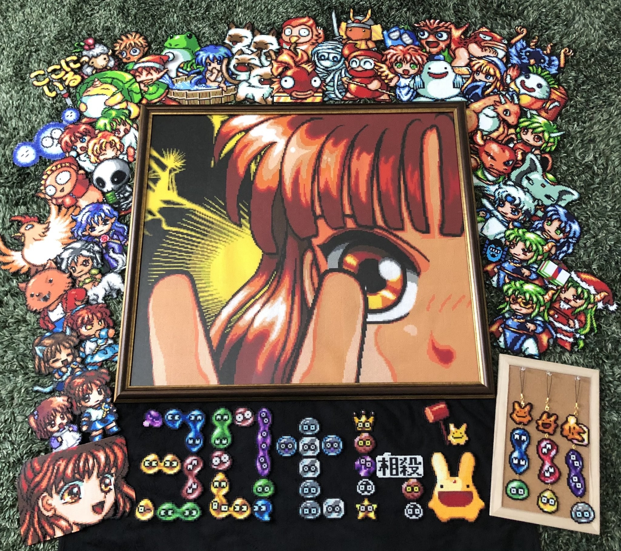 アイロンビーズで作成した絵画 アイロンビーズで作った有名な絵