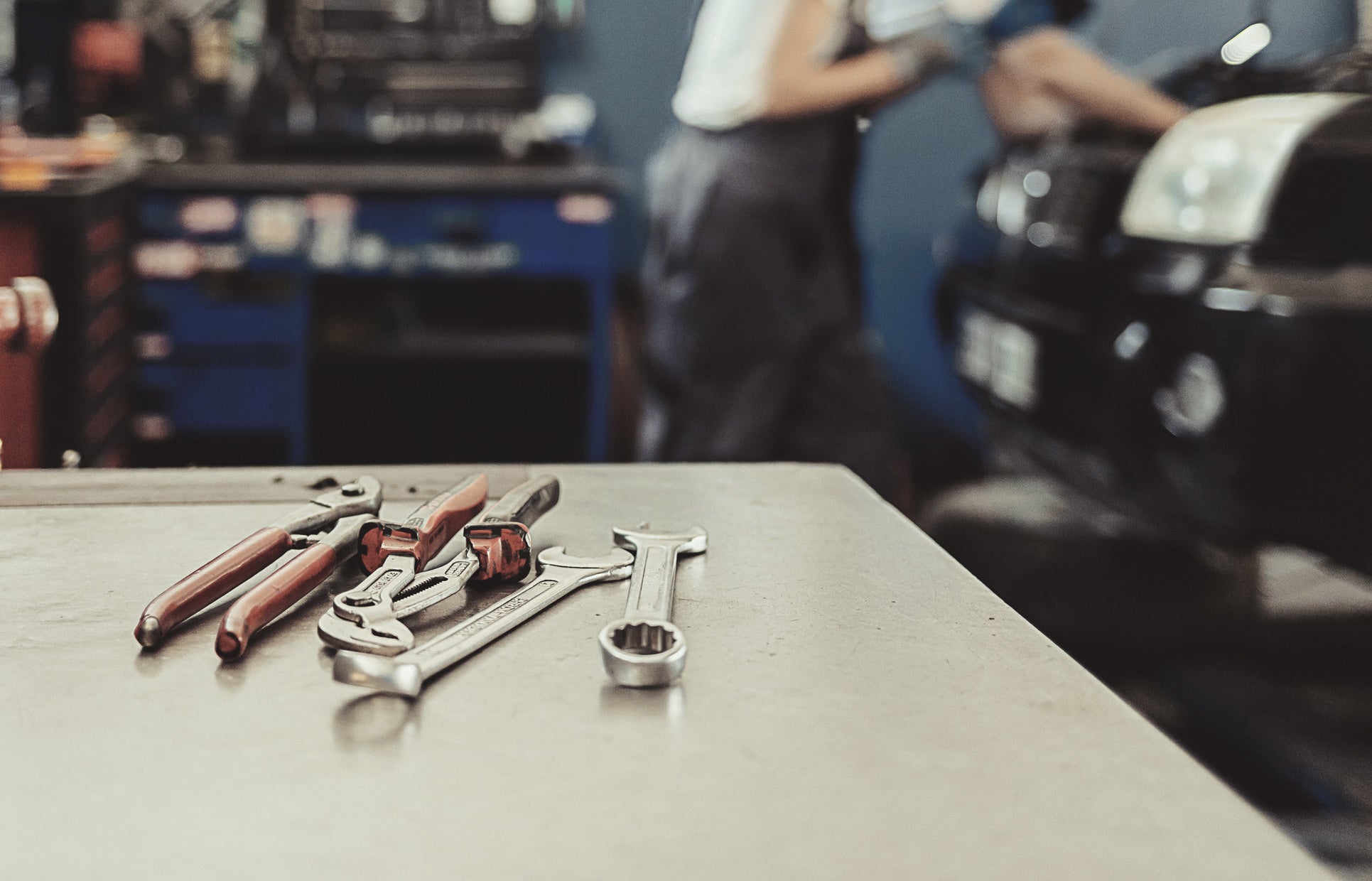 a set of tools on a table