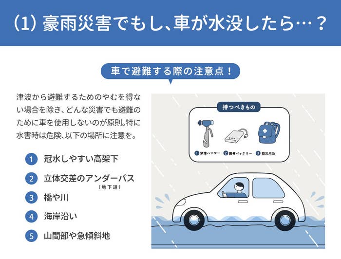台風8号 関東直撃へ もし車が水没したら 5つの 危険地点 と脱出方法とは 台風8号 関東直撃へ もし車が水没したら 5つの 危険地点 と脱出方法とは