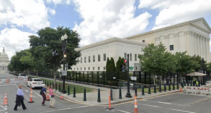A street view of the US Supreme Court block
