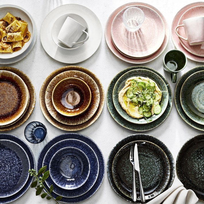 glazed plates and bowls