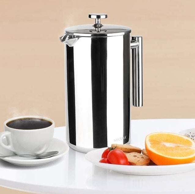 a french press coffee maker