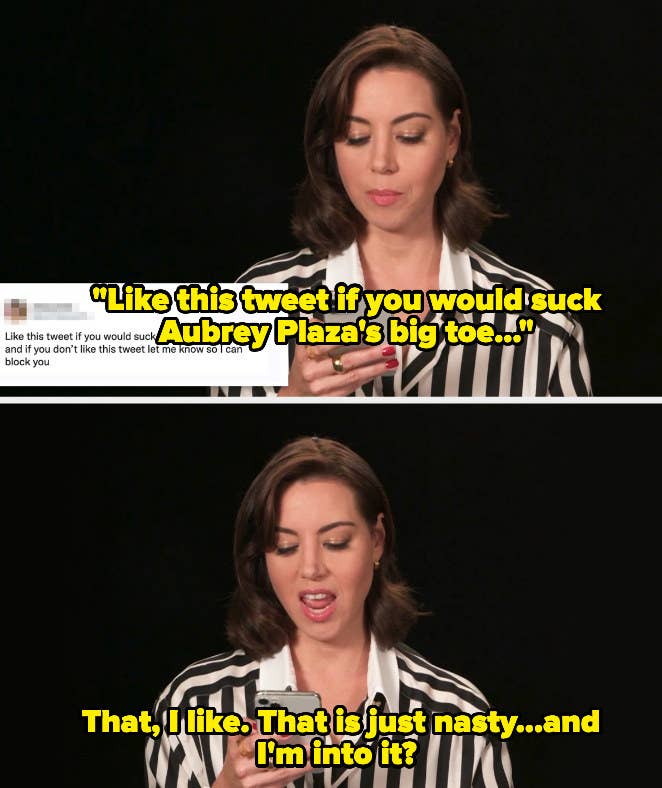 Aubrey Plaza Reads Thirst Tweets