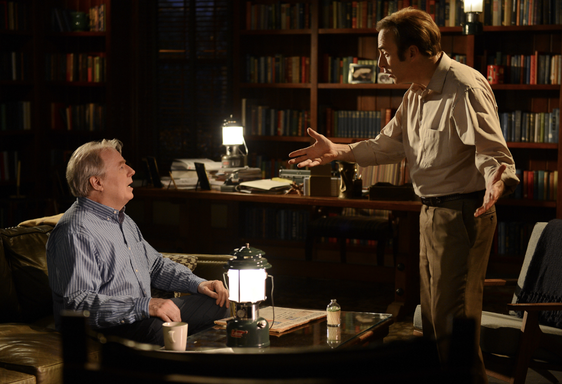 An episode still of Saul and Chuck