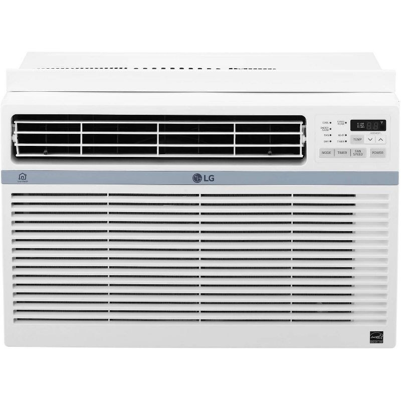 a white window-mounted air conditioner