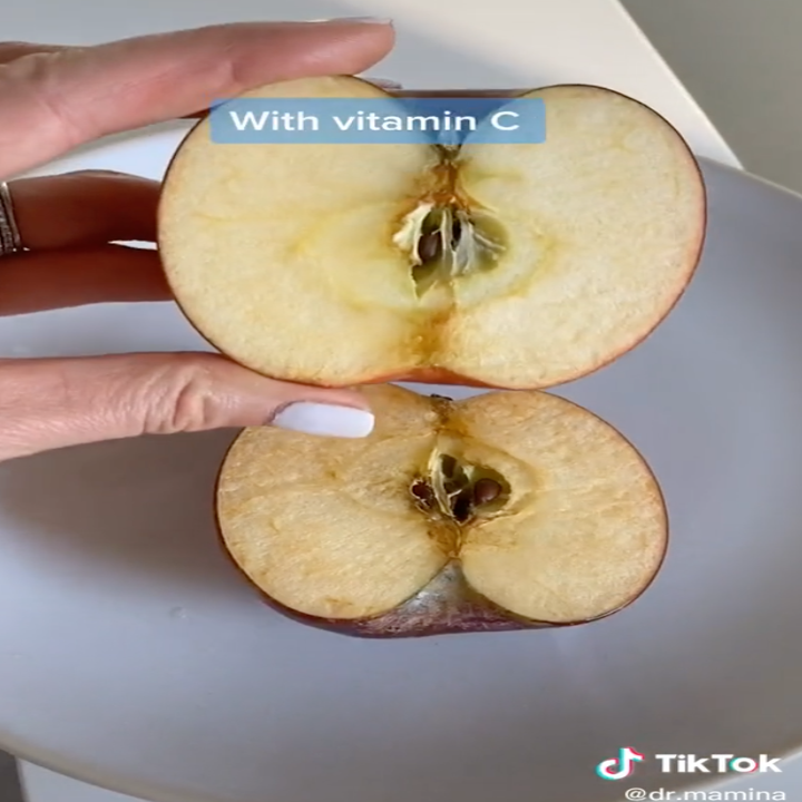 Expert Uses Apple To Show Importance Of Vitamin C On Skin