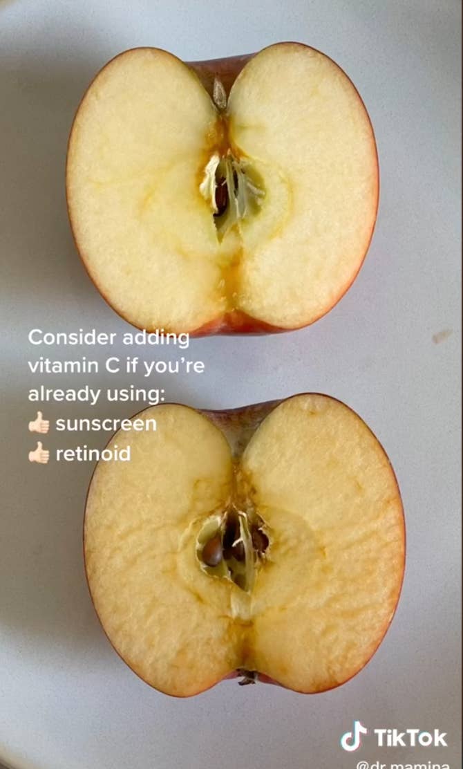 Expert Uses Apple To Importance Of C On Skin