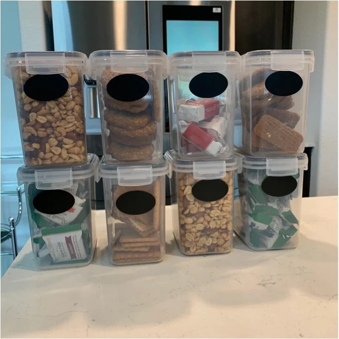 A user submitted photo of the containers with snacks in them