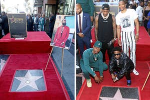Nipsey Hussle's star and Friends