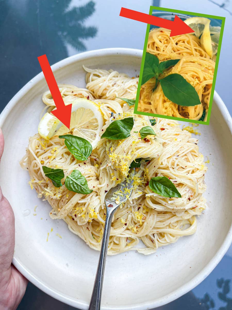 Angel Hair Pasta with Lemon Sauce - 2 Sisters Recipes by Anna and Liz