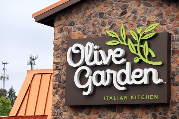 The Olive Garden sign outside one of the franchise&#x27;s restaurants