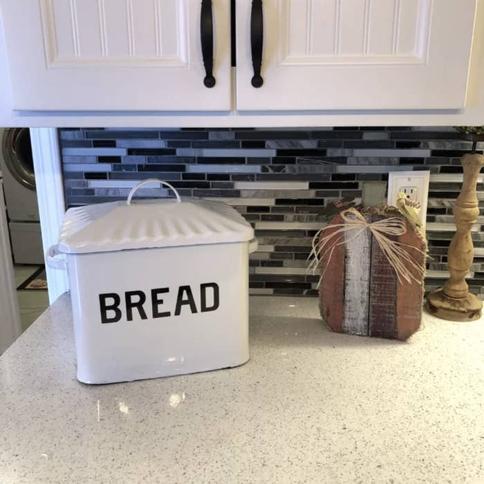 The breadbox sitting on a countertop