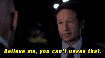 Mulder saying, &quot;Believe me, you can&#x27;t unsee that.&quot;