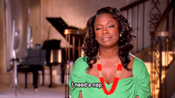 GIF of Kandi Burruss from Real Housewives of Atlanta saying, &quot;I need a nap.&quot;