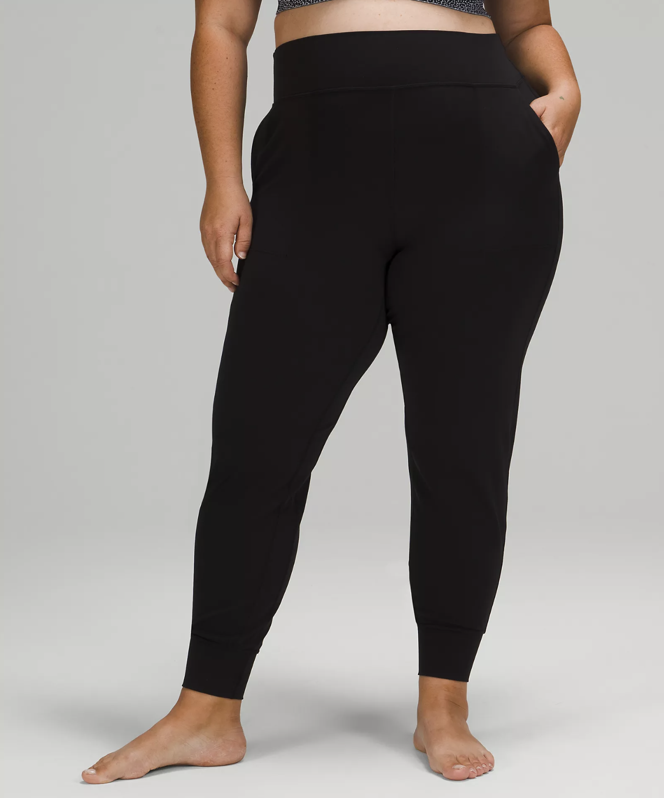 a person wearing the align joggers