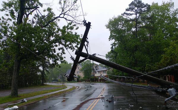 A downed power line