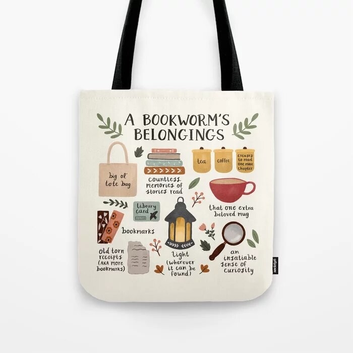 The tote bag against a plain background