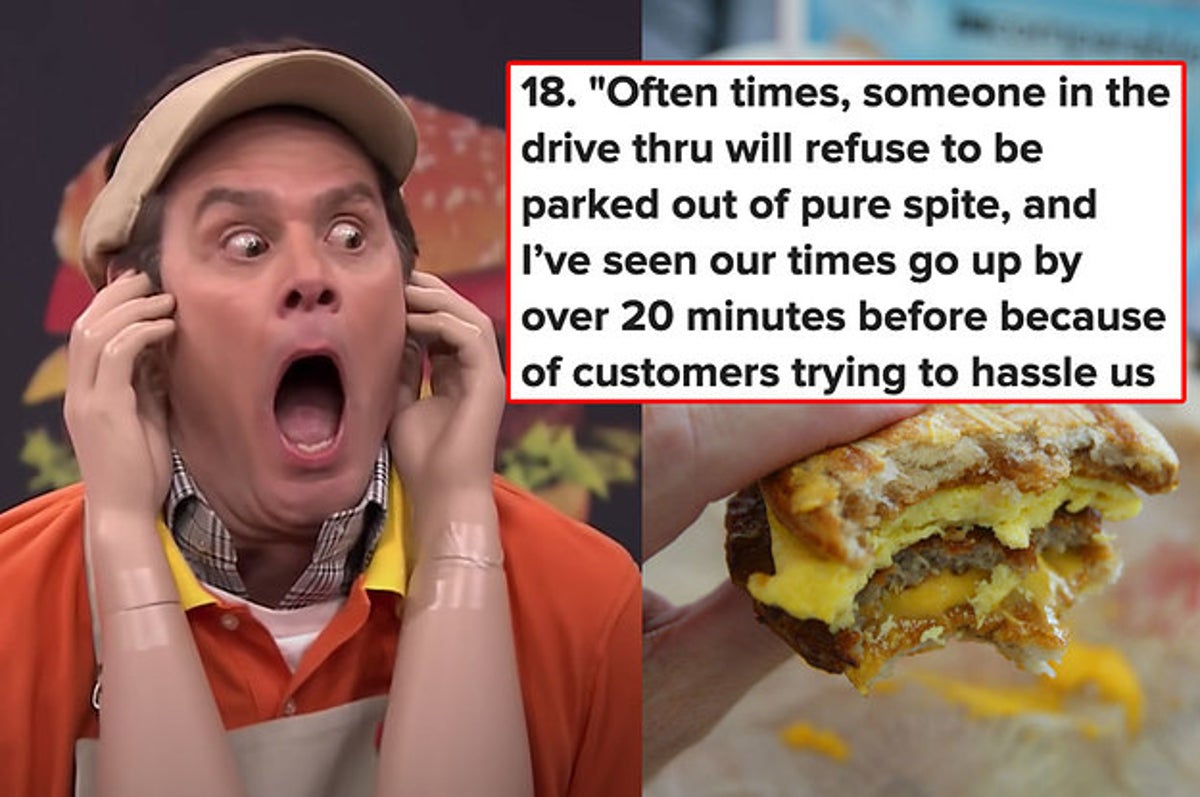 angry fast food employee