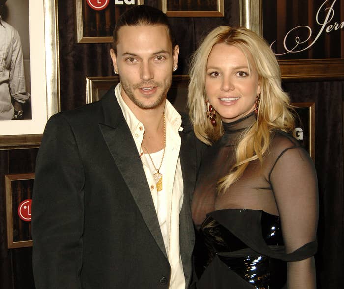 A closeup of Britney and Kevin