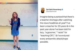 "In the past year alone, I've been told I'm lazy, 'a groomer,' 'racist' for 'teaching CRT,' and I've endured every antisemitic attack possible."