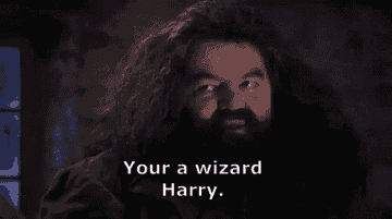 Hagrid in &quot;Harry Potter&quot; saying &quot;You&#x27;re a wizard Harry: