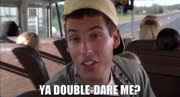 Adam Sandler as Billy Madison in &quot;Billy Madison&quot; saying &quot;Ya double dare me&quot;