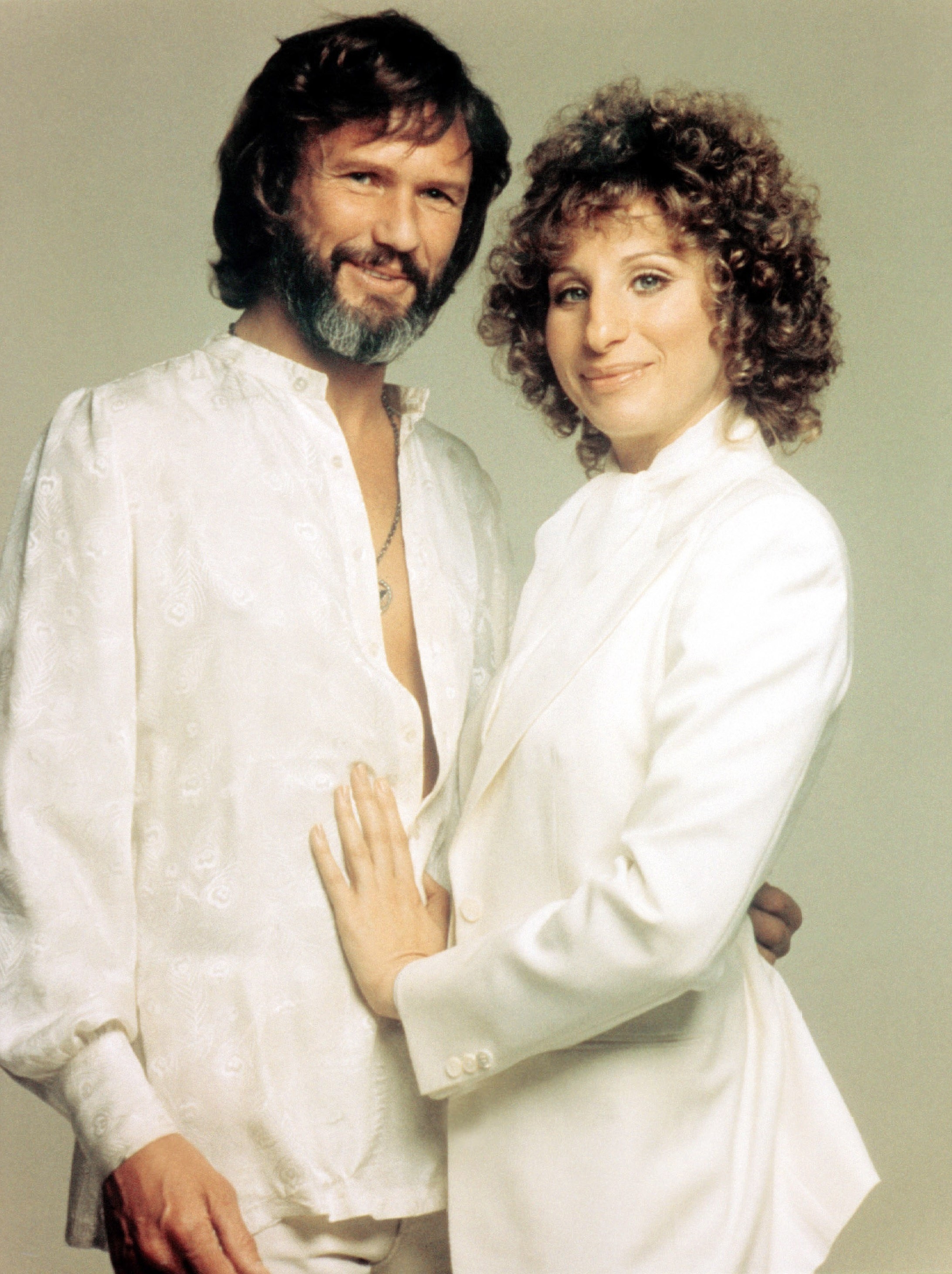Streisand and Kristofferson posing