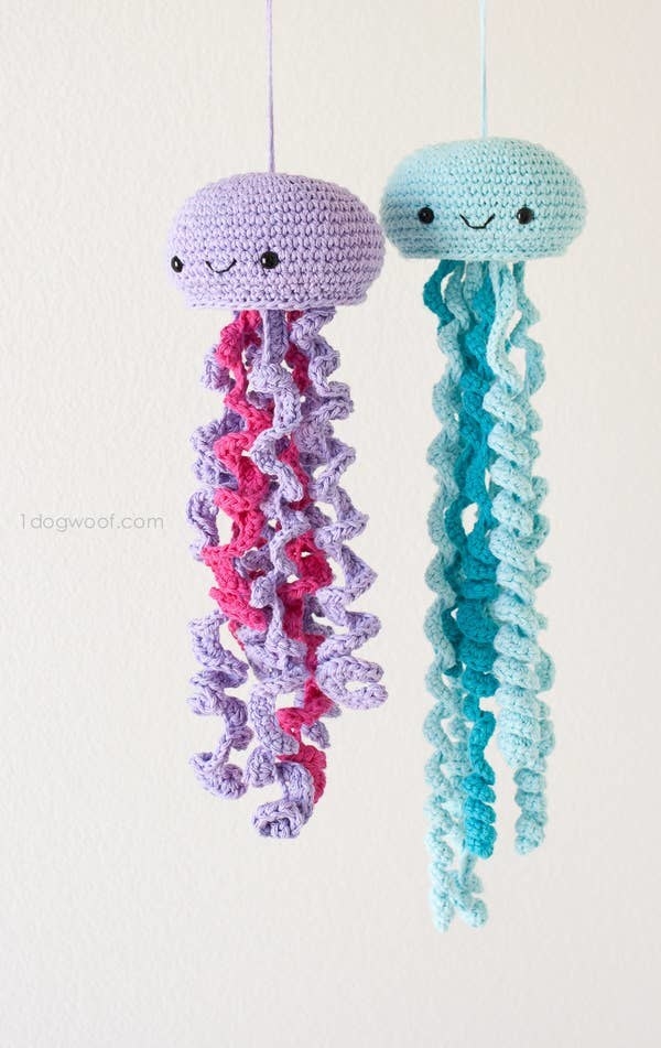 crocheted jellyfish