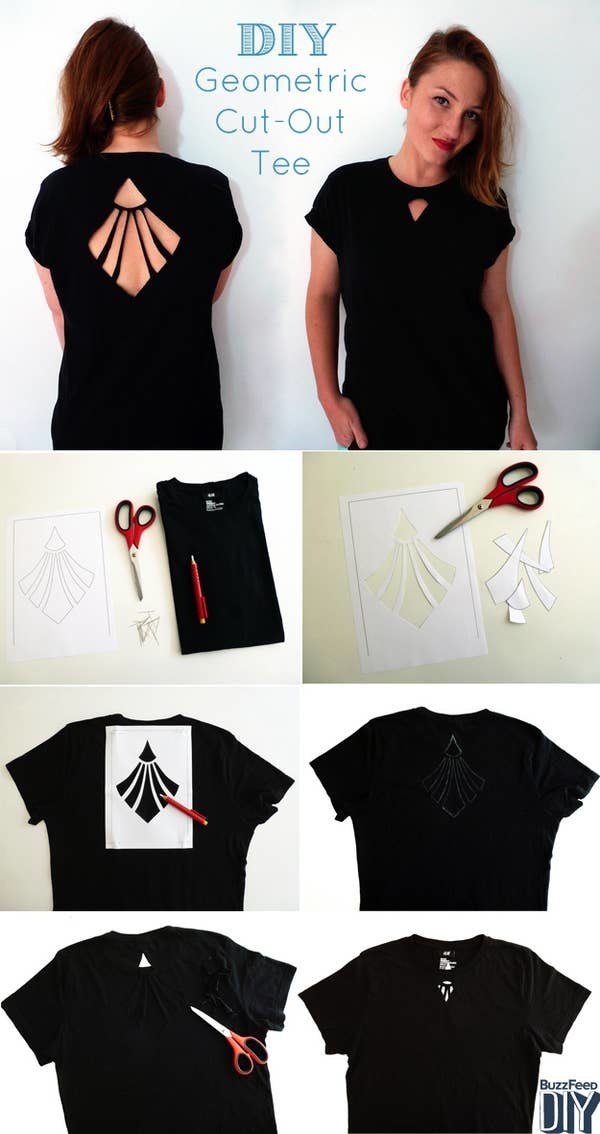 cutout T-shirt instructions