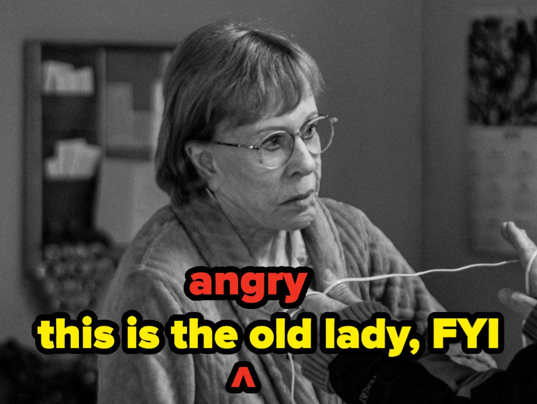 An episode still of the angry old lady