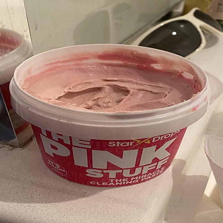 the bottle of pink stuff