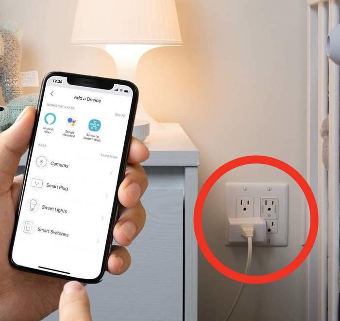 the smart plugs plugged into a wall