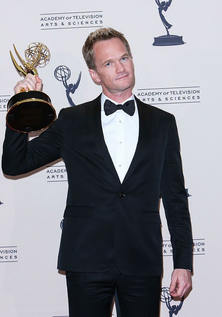 Neil Patrick Harris holding an Emmy