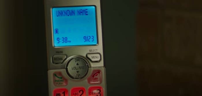 A landline phone that reads &quot;unknown name&quot;