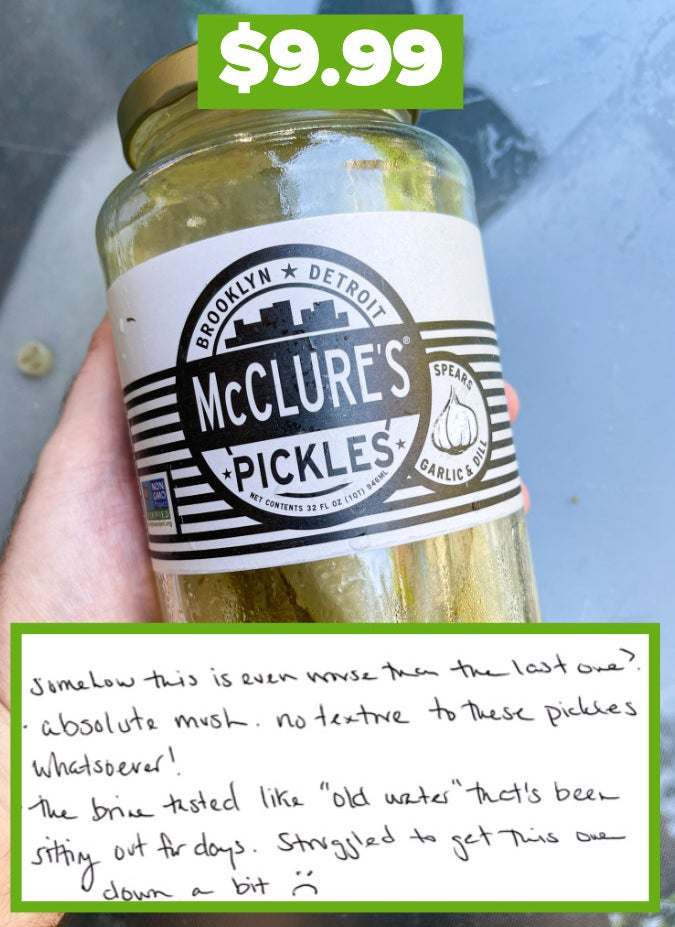 These pickle spears may be flavored with "garlic & dill," but...