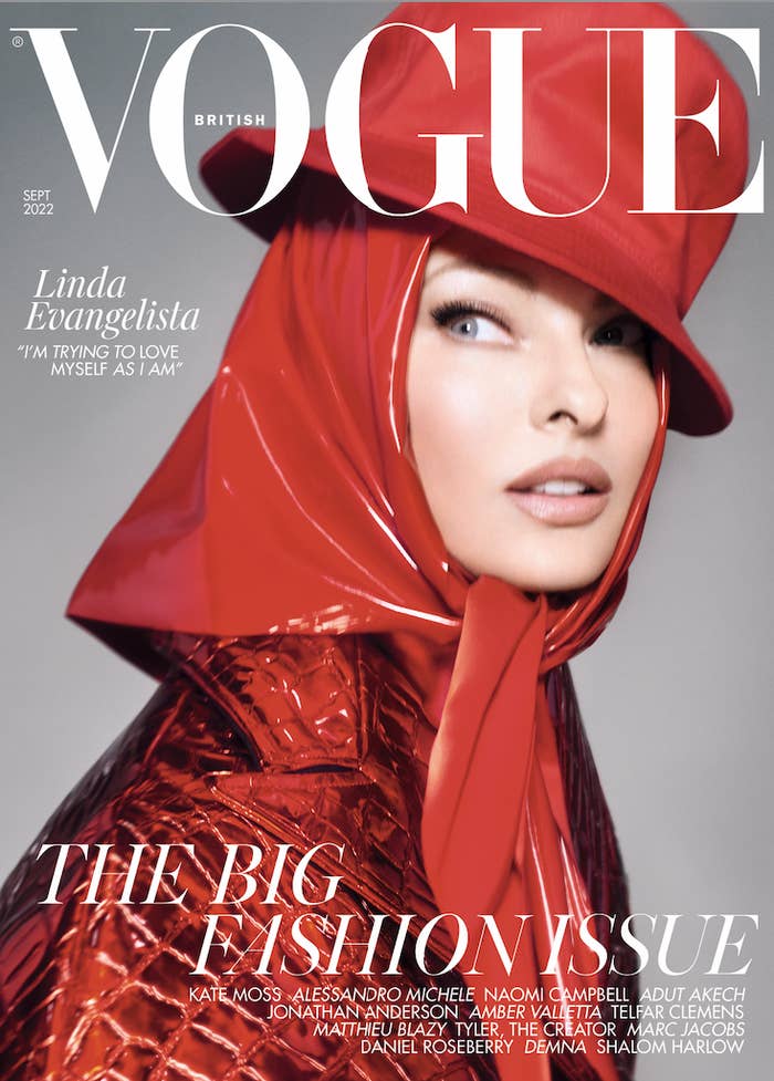 Linda on the cover of British Vogue