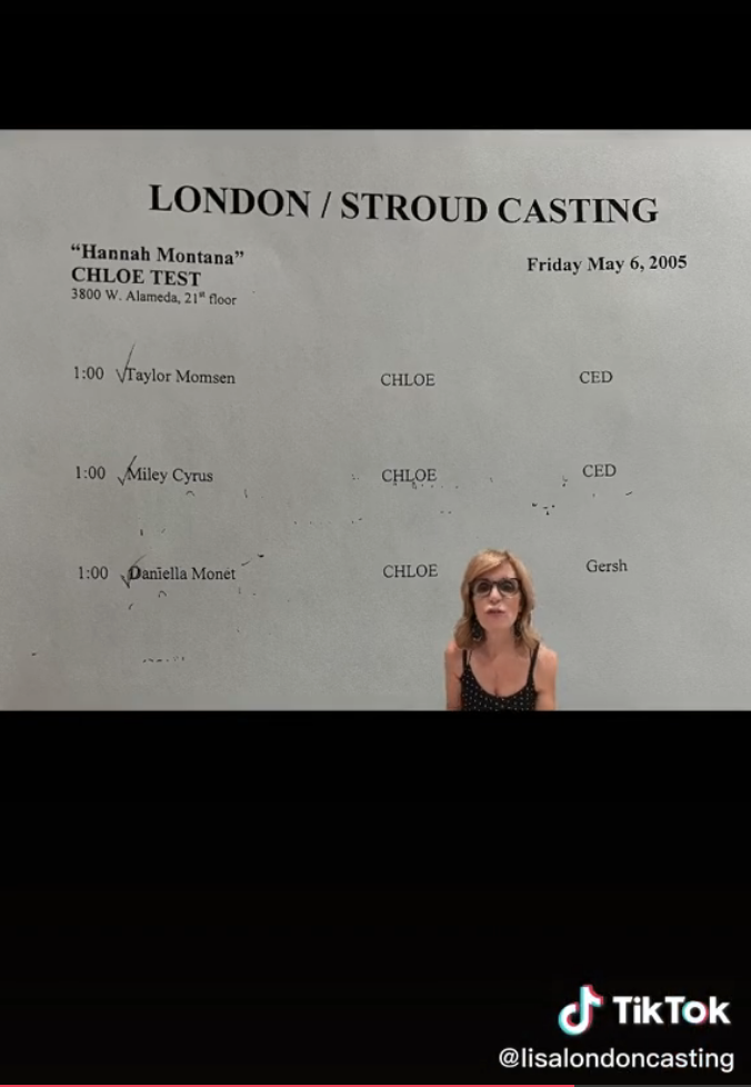 hannah montana casting sheet