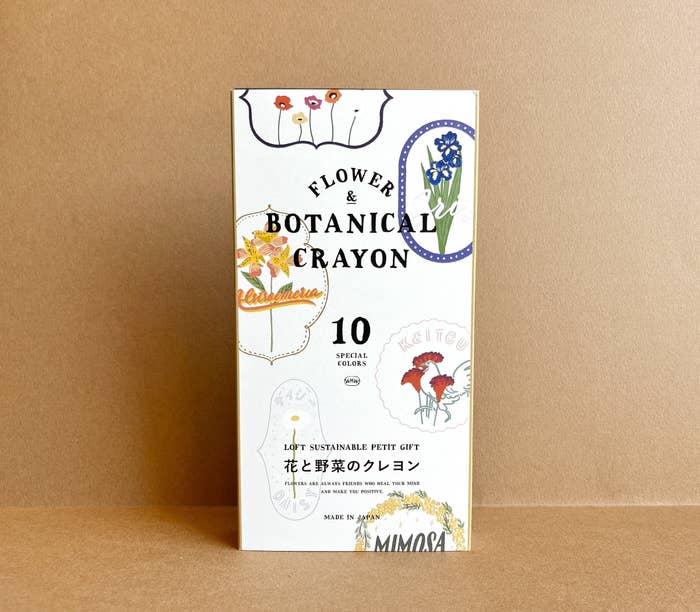 LOFT（ロフト）のおすすめ便利アイテム「花と野菜のクレヨン 10本セット 花柄」