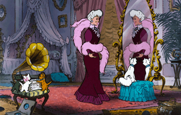 Madame hanging out with her cats in &quot;The Aristocats&quot;