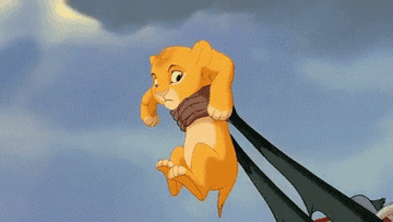 Baby Simba overlooking Pride Rock in Disney&#x27;s &quot;The Lion King&quot;
