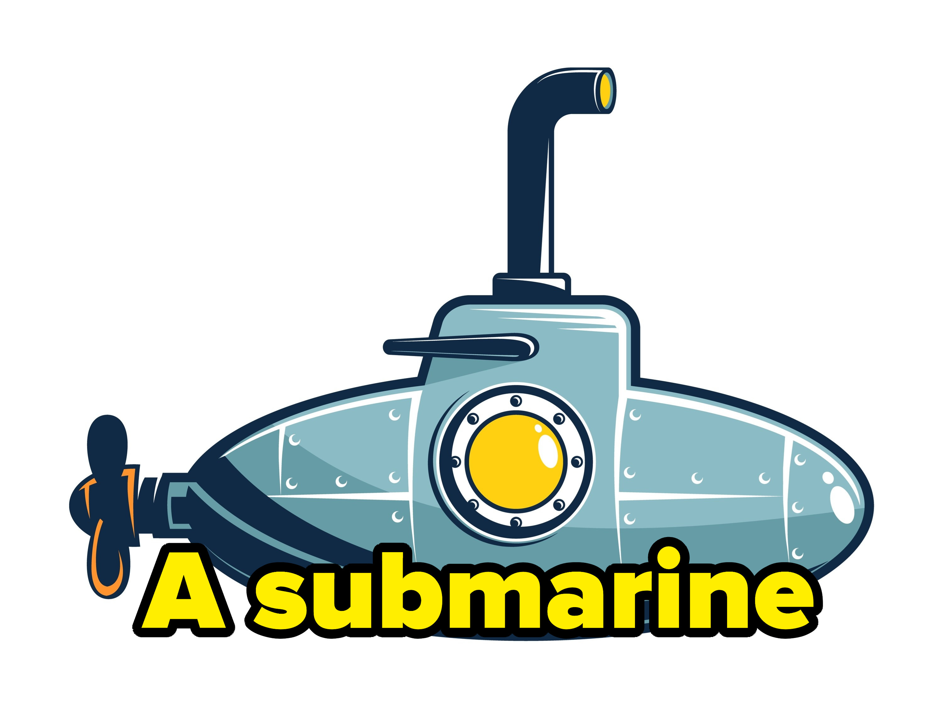 a submarine cartoon